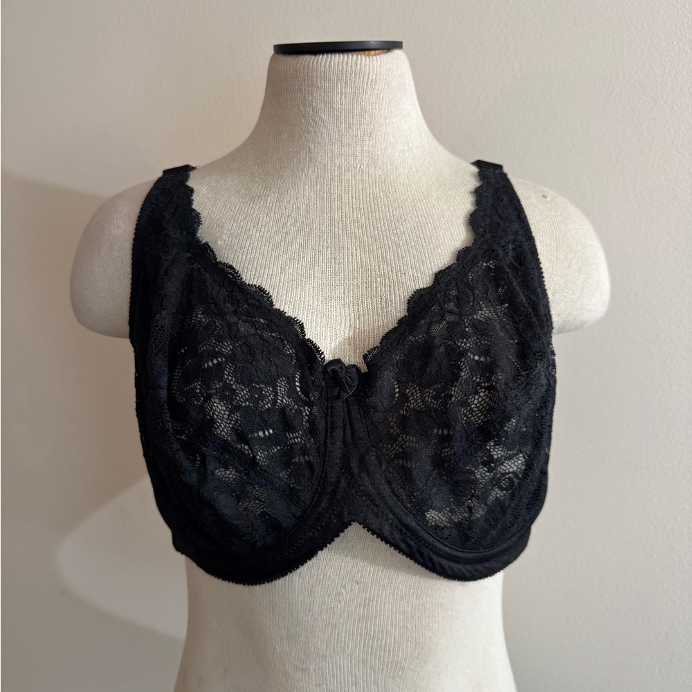 Avenue Body Black Lace Bra 42D NWOT